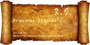 Krasznai Ildikó névjegykártya