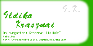 ildiko krasznai business card
